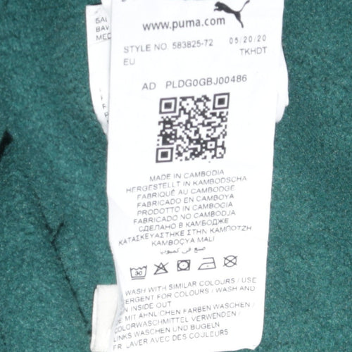 Puma Men's Green XL Pullover Hoodie Fleece Logo Sweatshirt