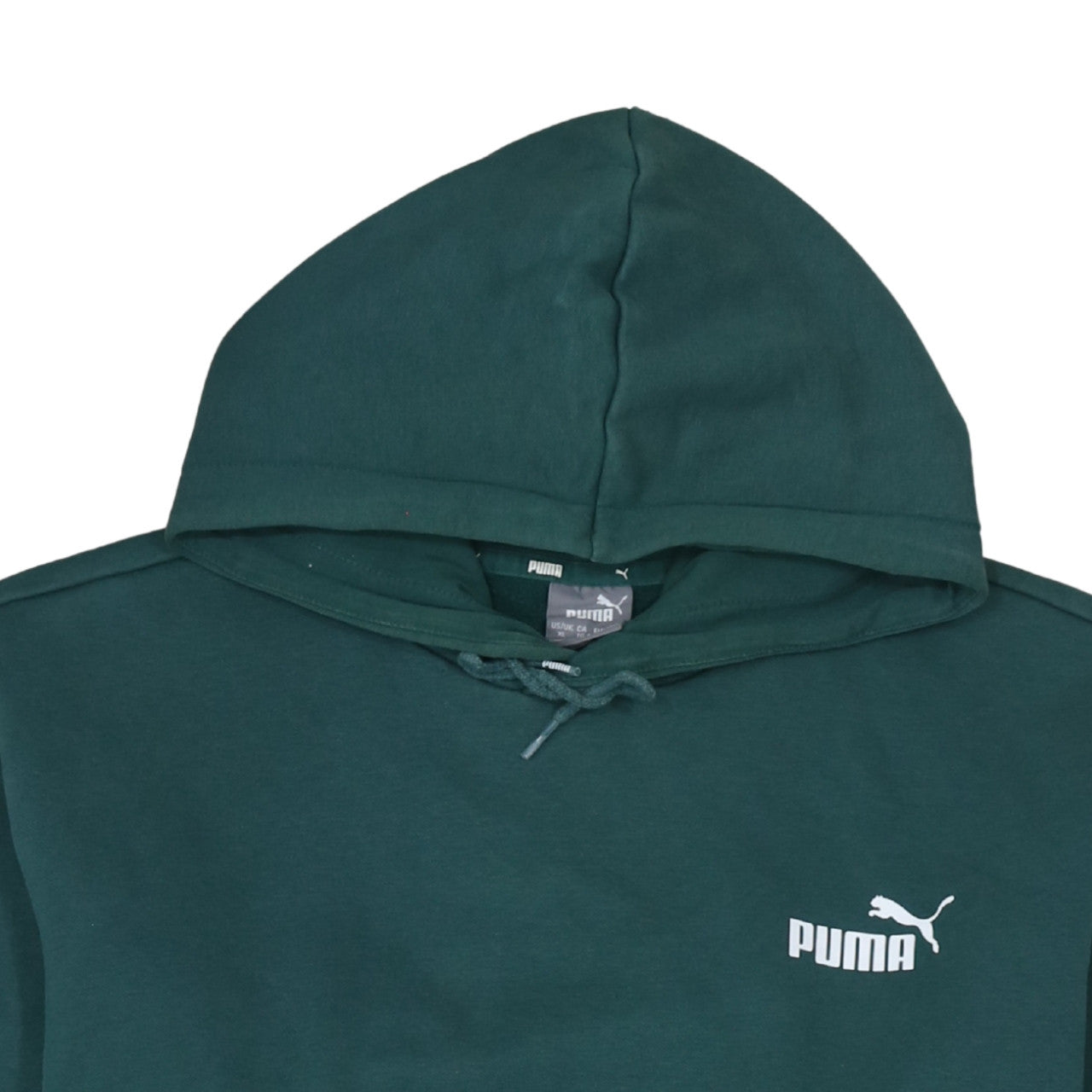 Puma Men's Green XL Pullover Hoodie Fleece Logo Sweatshirt