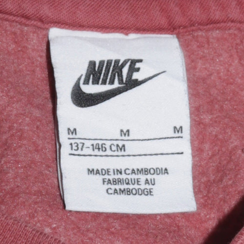 Nike Boys Brown Sweatshirt M 137–146 cm Crew Neck Pullover Logo