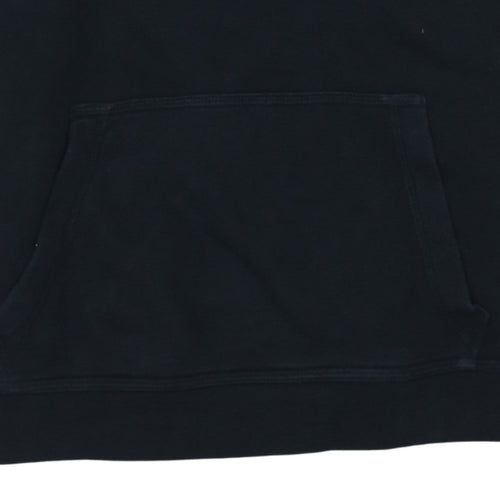 Nike Boys Black Pullover Hoodie Size L (147-158cm) Logo Print Sweatshirt