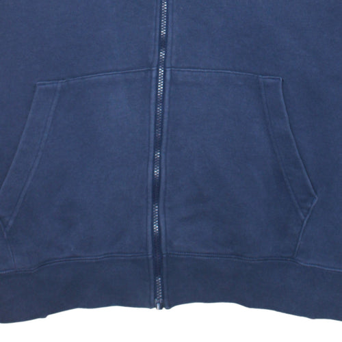 Nike Men's Blue Full Zip Hoodie XL Fleece Logo Sweatshirt