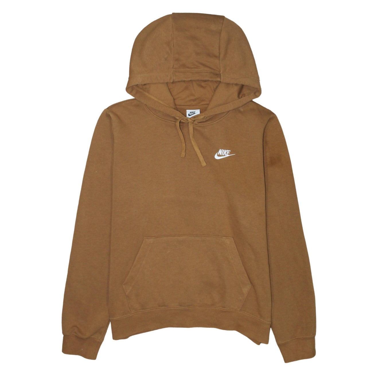 Nike Men's Brown Pullover Hoodie M Regular Fit Fleece Sportswear