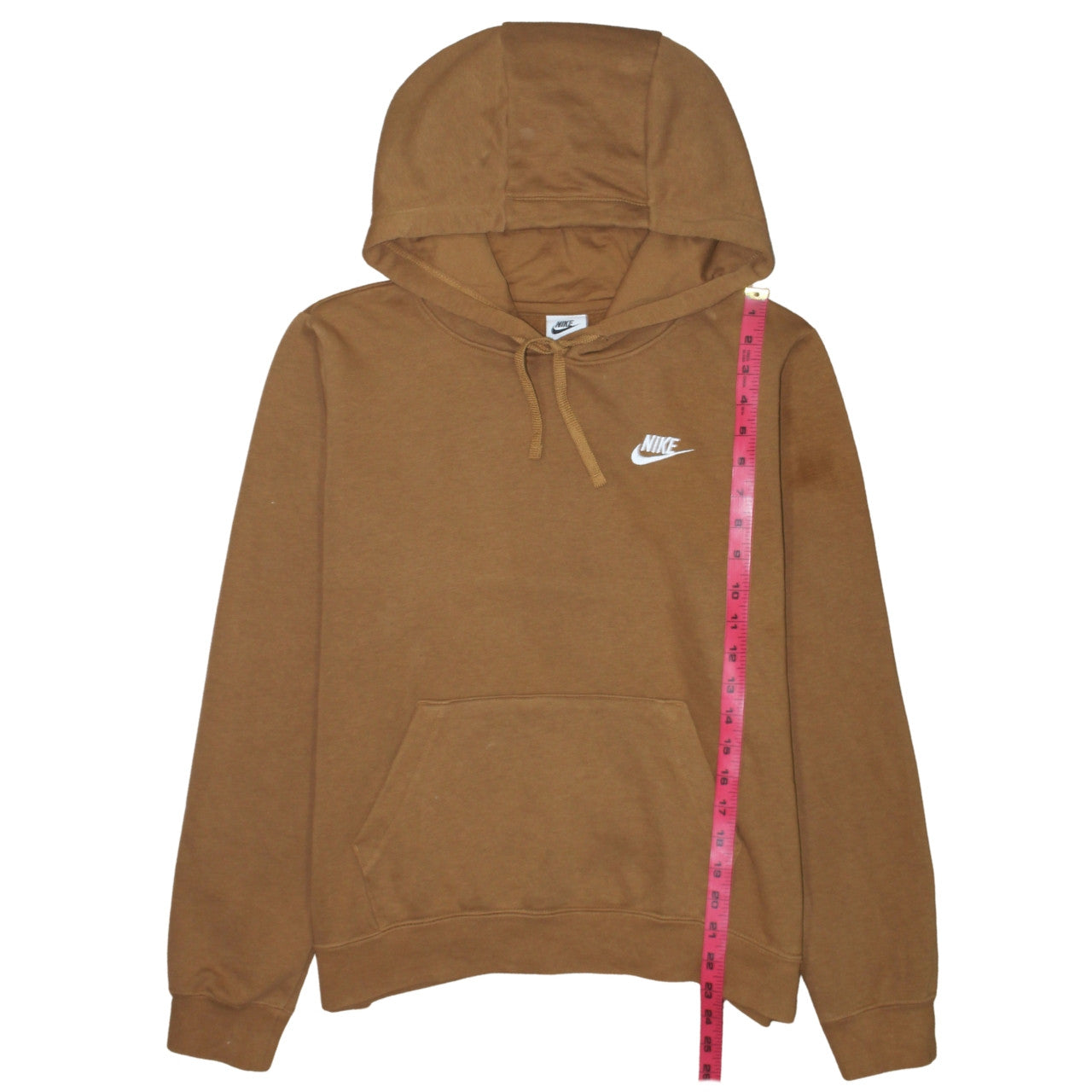 Nike Men's Brown Pullover Hoodie M Regular Fit Fleece Sportswear