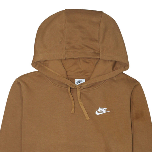 Nike Men's Brown Pullover Hoodie M Regular Fit Fleece Sportswear