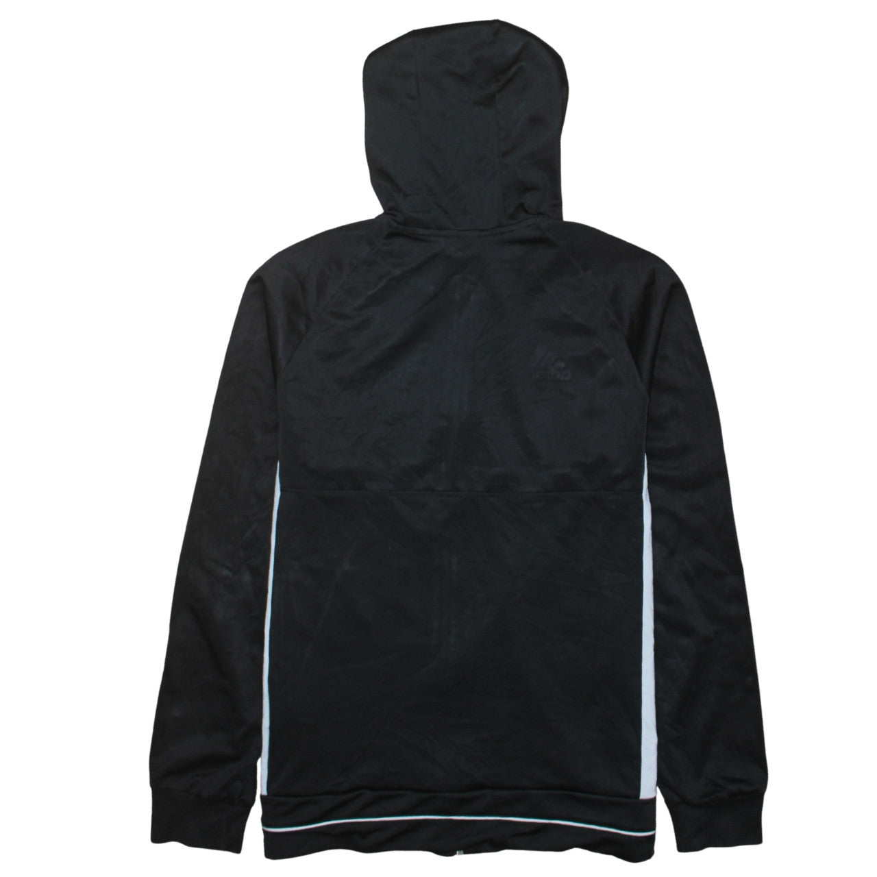Adidas Boys Black Full Zip Hoodie Size M with White Stripes