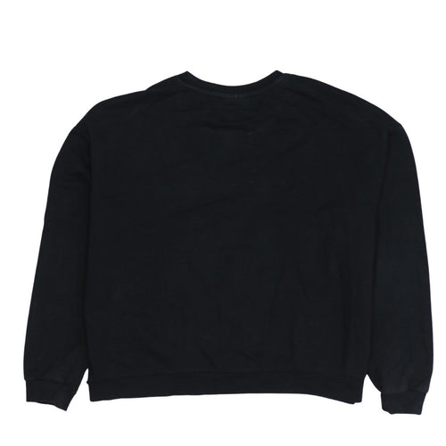 Disney C&A Women's Black Mickey Embroidered Pullover Sweatshirt M