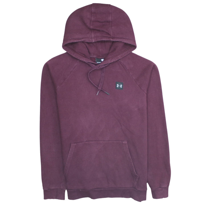 Under Armour Womens Burgundy Hoodie Size L Cotton Blend Pullover