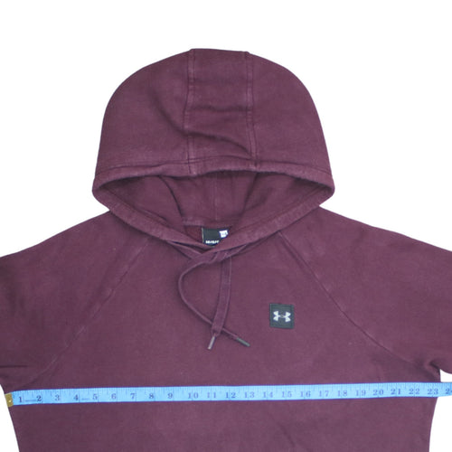 Under Armour Womens Burgundy Hoodie Size L Cotton Blend Pullover