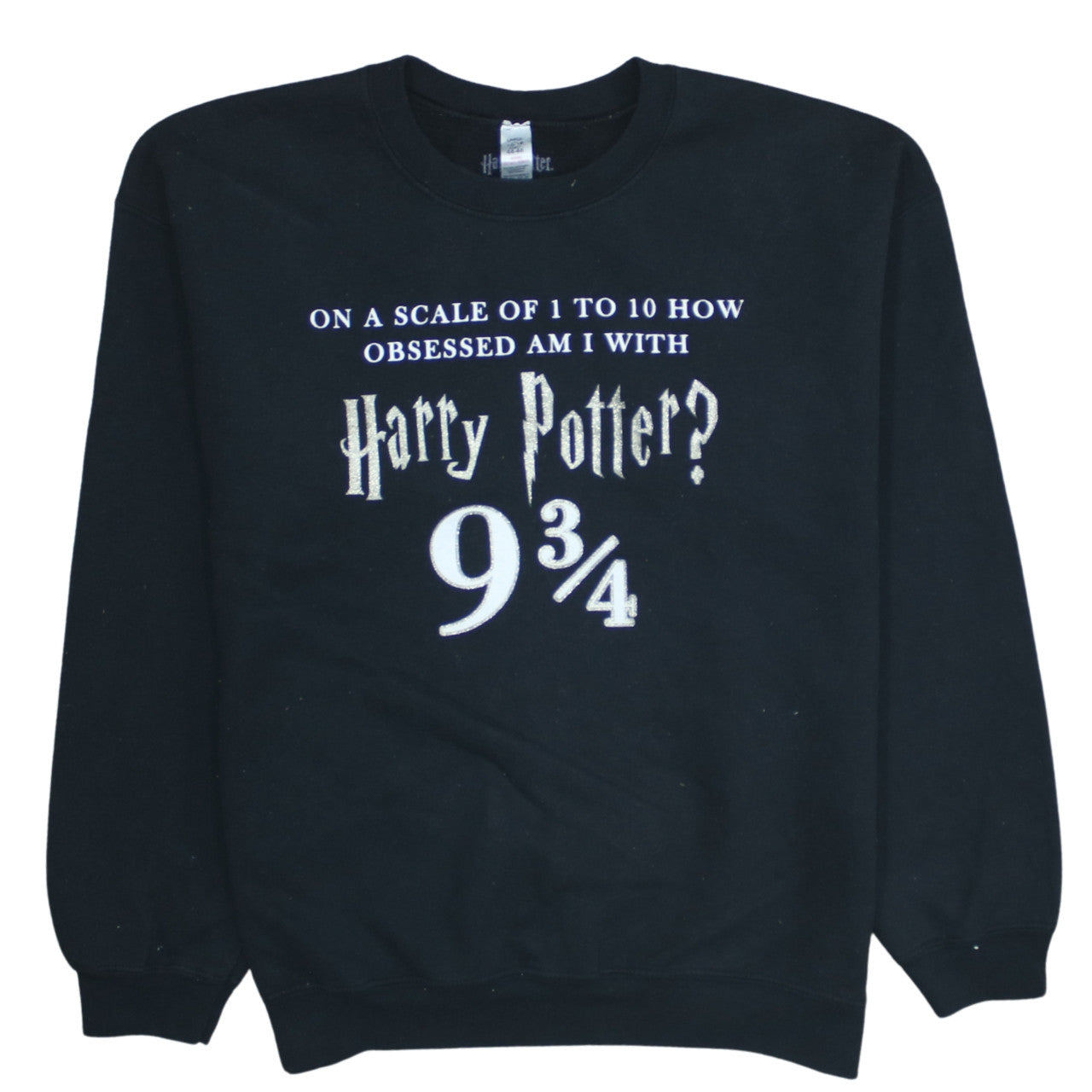 Harry Potter Women Black Sweatshirt Large 16-18 Crew Neck Pullover Fleece