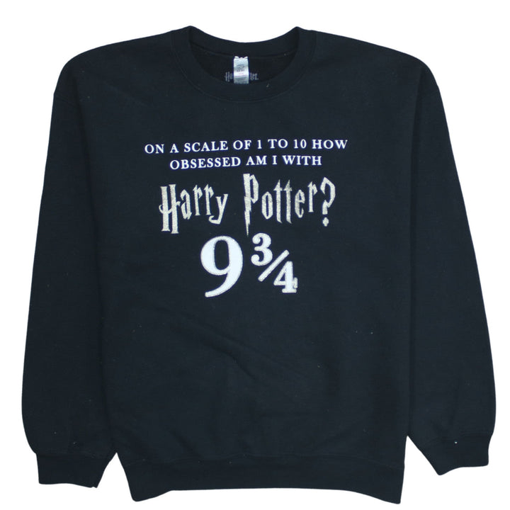Harry Potter Women Black Sweatshirt Large 16-18 Crew Neck Pullover Fleece