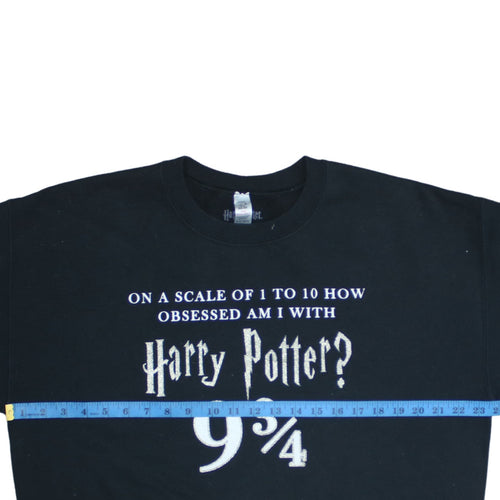 Harry Potter Women Black Sweatshirt Large 16-18 Crew Neck Pullover Fleece