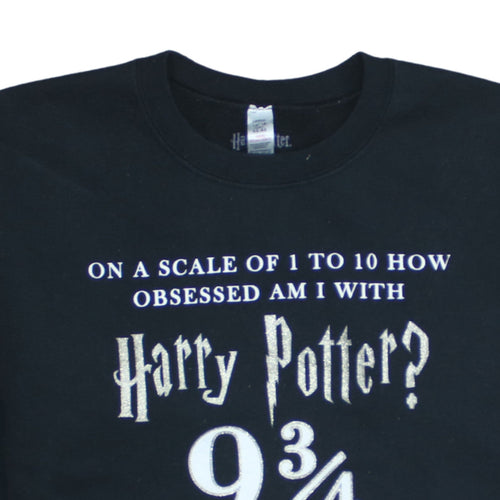 Harry Potter Women Black Sweatshirt Large 16-18 Crew Neck Pullover Fleece