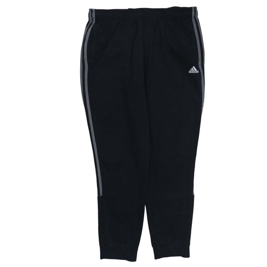 Adidas Men's Black Jogger Sweatpants M Tapered Fit Side Stripe