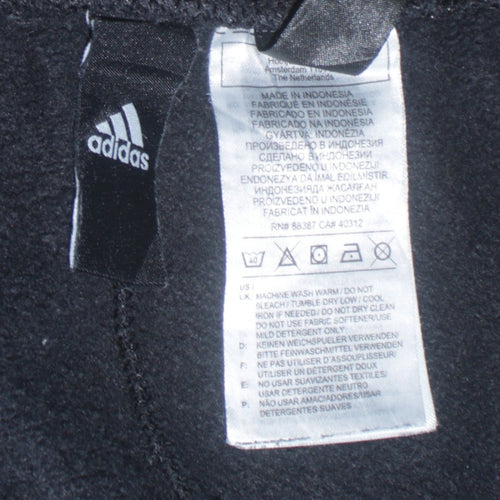 Adidas Men's Black Jogger Sweatpants M Tapered Fit Side Stripe