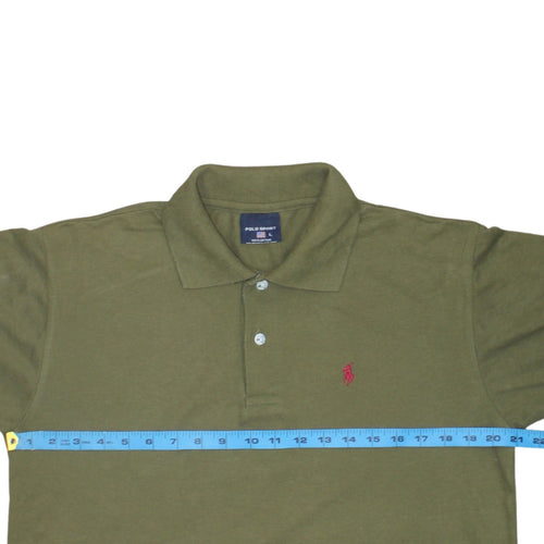 Polo Sport Men's Green L Cotton Polo Shirt Classic Fit