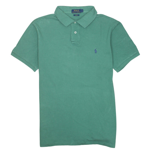 Ralph Lauren Men's Green Slim Fit Polo Shirt L Classic Cotton
