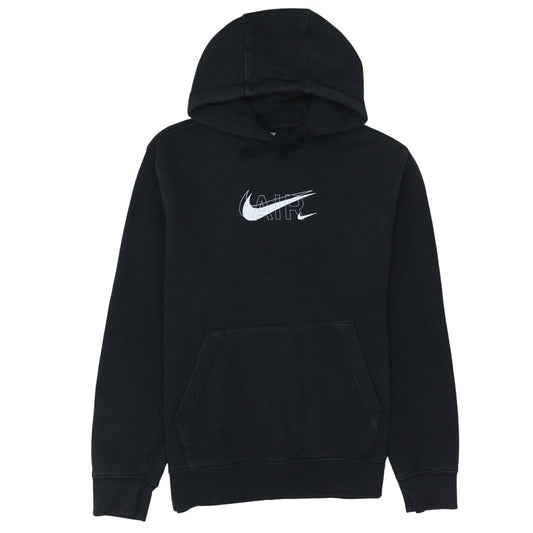 Nike Women’s Black Pullover Hoodie Small Air Logo Cotton Blend