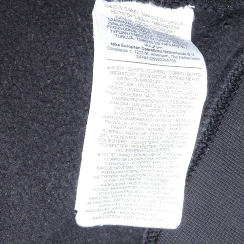 Nike Women’s Black Pullover Hoodie Small Air Logo Cotton Blend