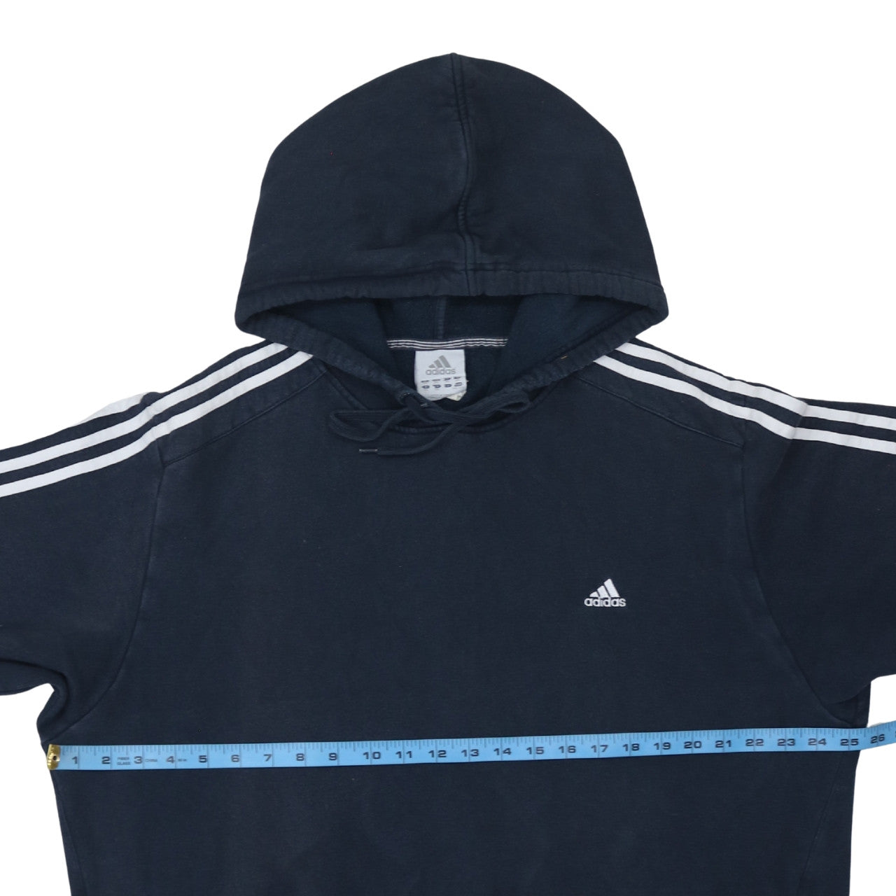 Adidas Men's Blue 2XL Pullover Fleece Hoodie with 3 Stripes