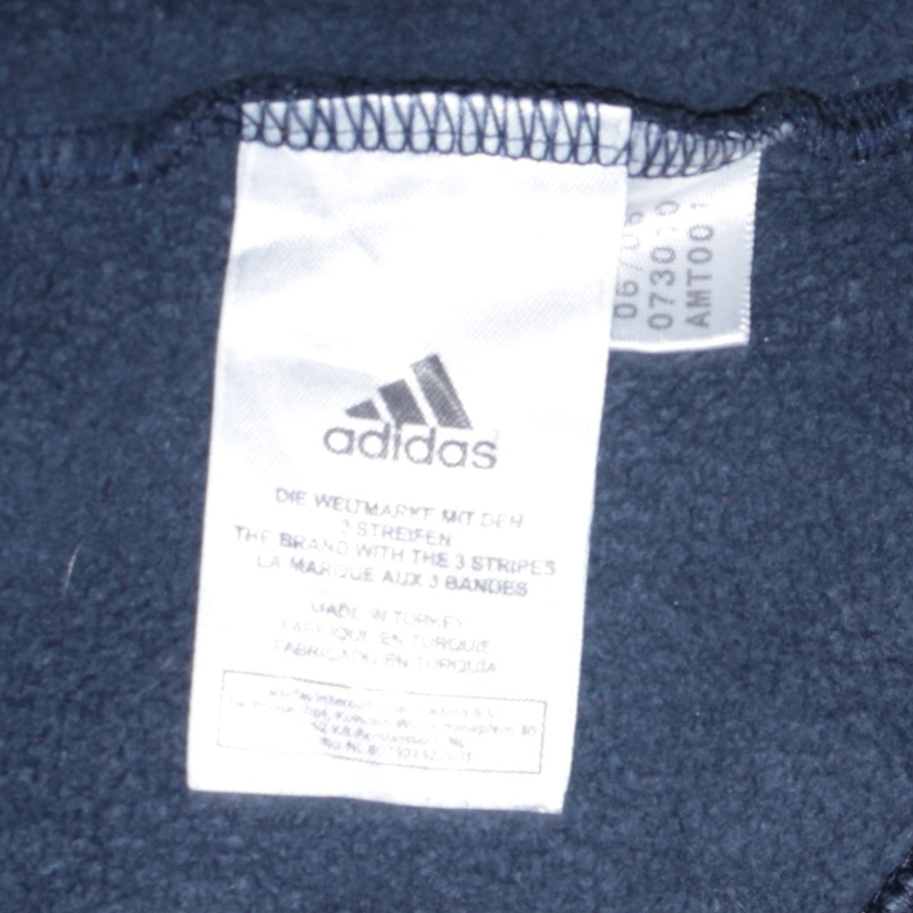Adidas Men's Blue 2XL Pullover Fleece Hoodie with 3 Stripes