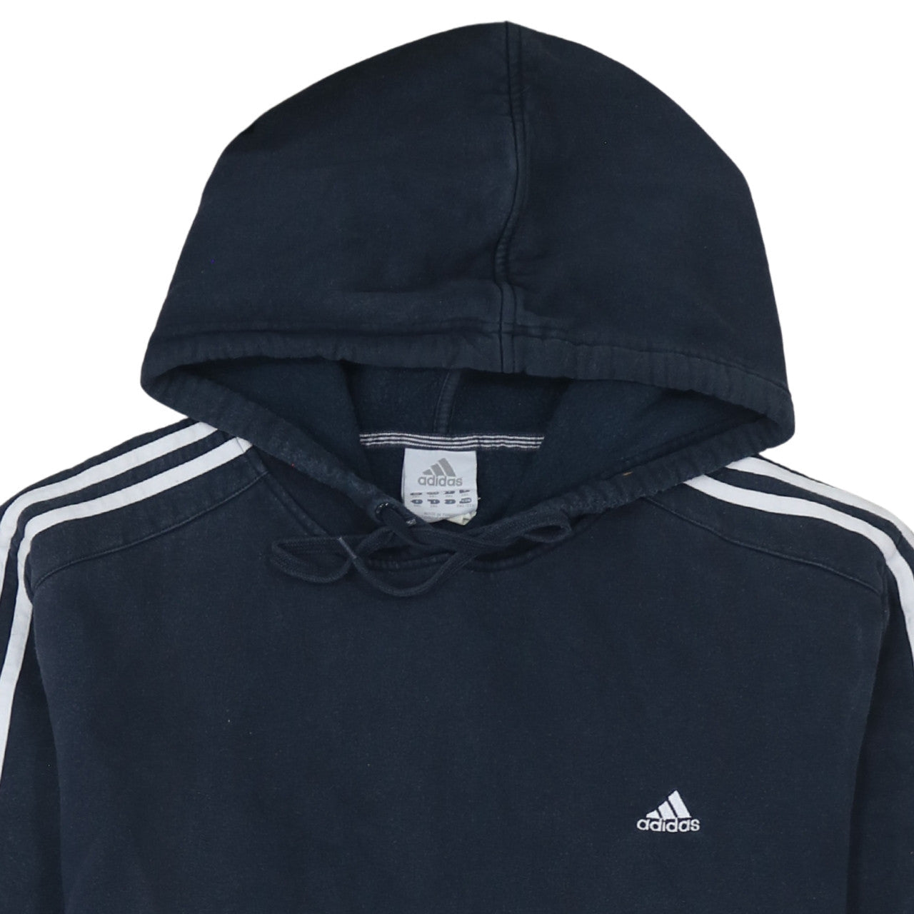Adidas Men's Blue 2XL Pullover Fleece Hoodie with 3 Stripes