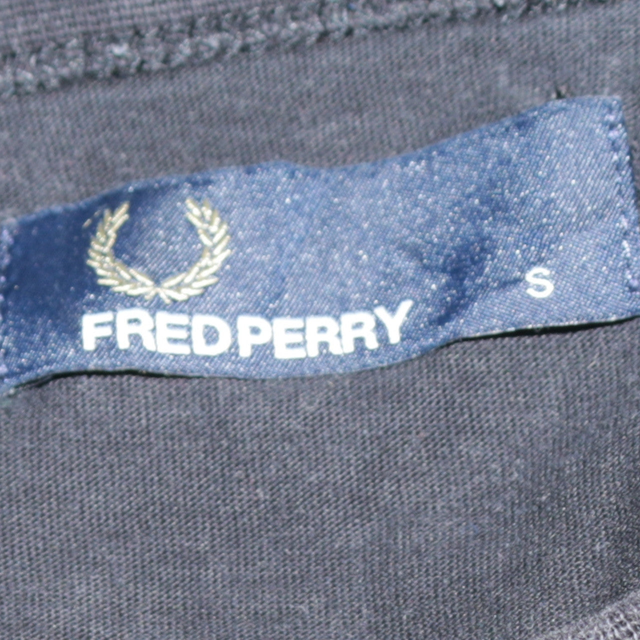 Fred Perry Men's Black Small Crew Neck Cotton Logo T-Shirt
