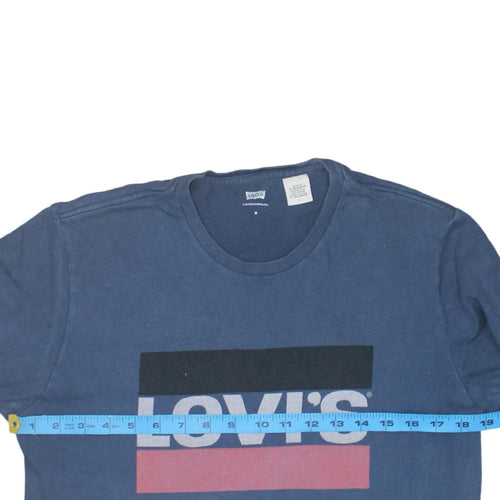 Levi's Men's Blue Regular Fit Logo Cotton T-Shirt M