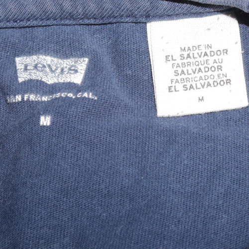 Levi's Men's Blue Regular Fit Logo Cotton T-Shirt M