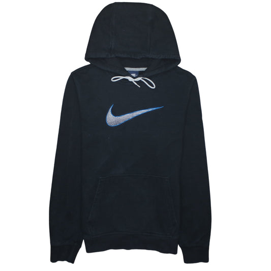 Nike Men's Black Pullover Hoodie Small Cotton Blend Embroidered Logo