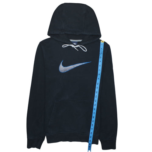 Nike Men's Black Pullover Hoodie Small Cotton Blend Embroidered Logo