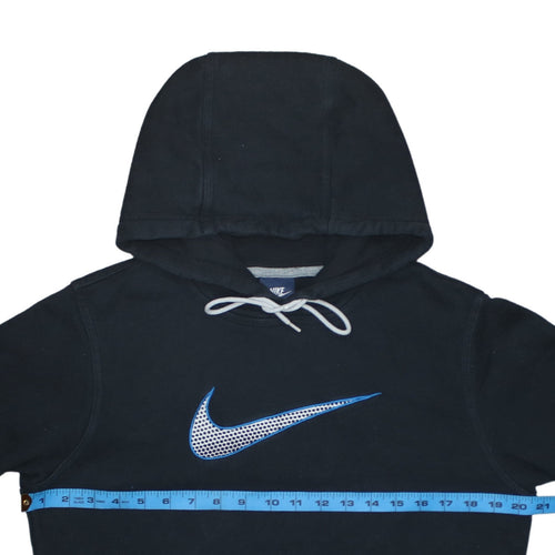 Nike Men's Black Pullover Hoodie Small Cotton Blend Embroidered Logo