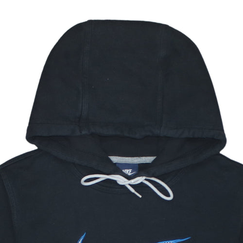 Nike Men's Black Pullover Hoodie Small Cotton Blend Embroidered Logo