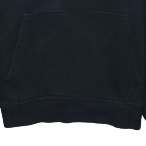 Nike Men's Black Pullover Hoodie Small Cotton Blend Embroidered Logo