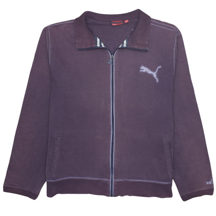 Puma Men's Purple Full Zip Sweatshirt Size L Regular Fit Collared