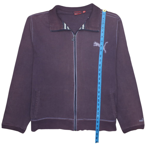 Puma Men's Purple Full Zip Sweatshirt Size L Regular Fit Collared
