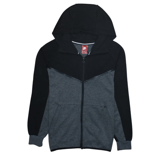 Nike Men Black Grey Full Zip Hoodie S Sportswear
