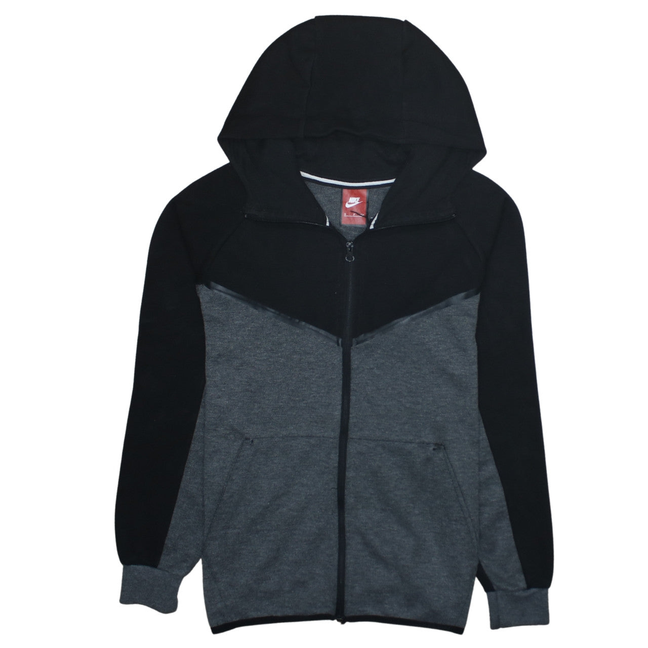 Nike Men Black Grey Full Zip Hoodie S Sportswear