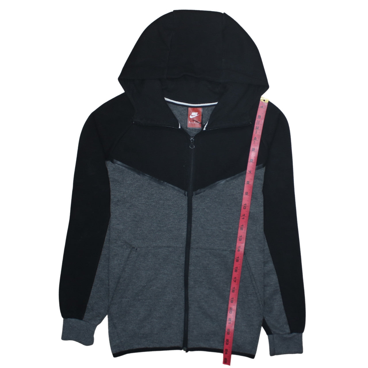 Nike Men Black Grey Full Zip Hoodie S Sportswear