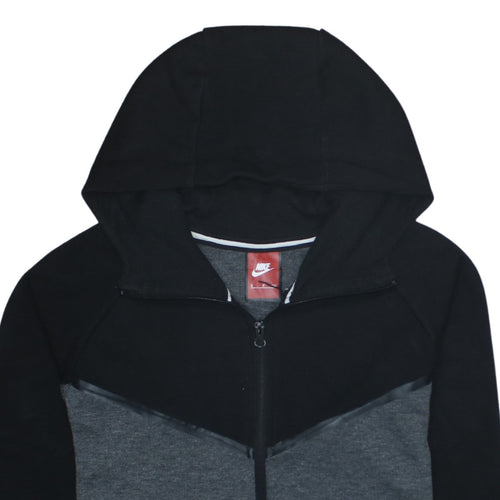 Nike Men Black Grey Full Zip Hoodie S Sportswear