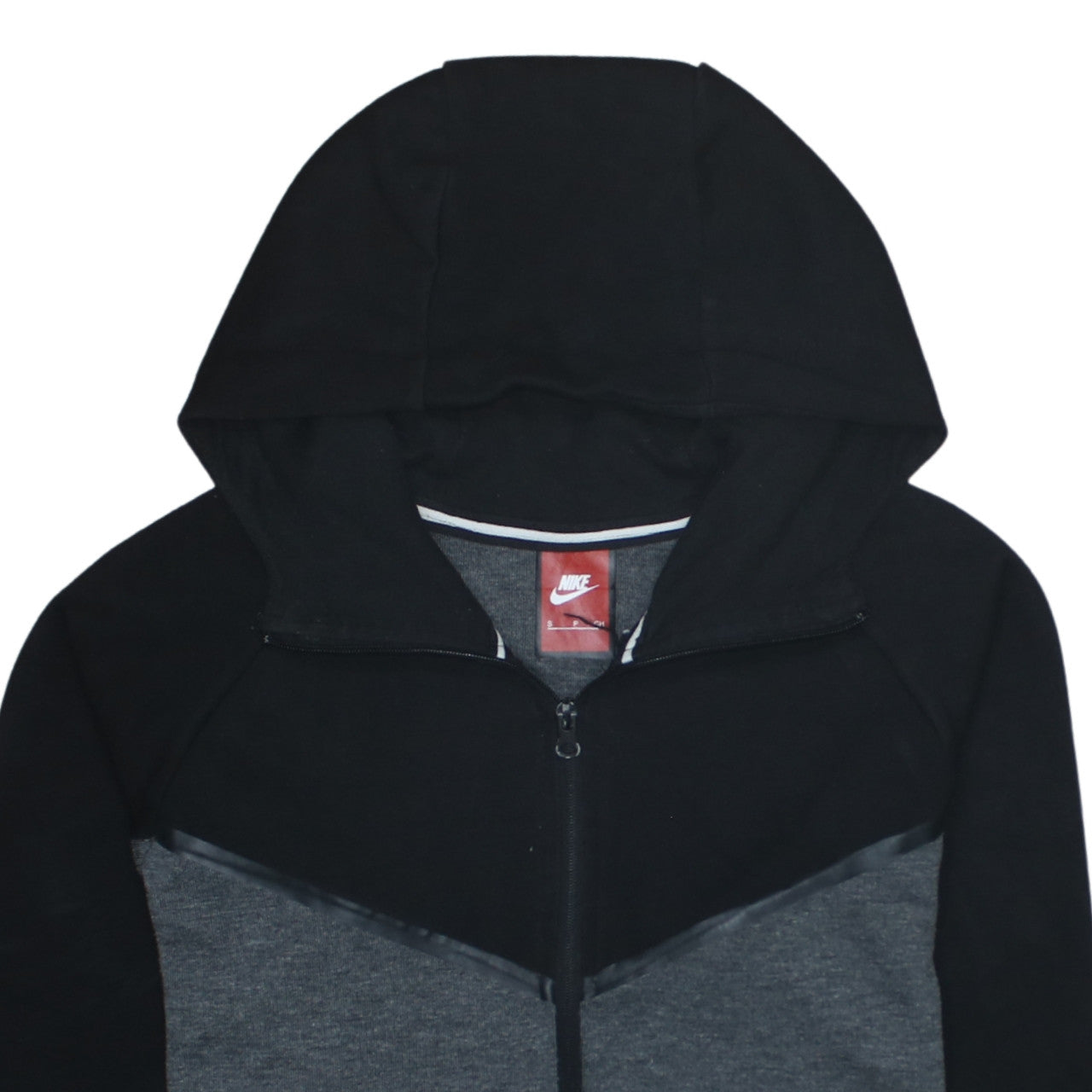 Nike Men Black Grey Full Zip Hoodie S Sportswear