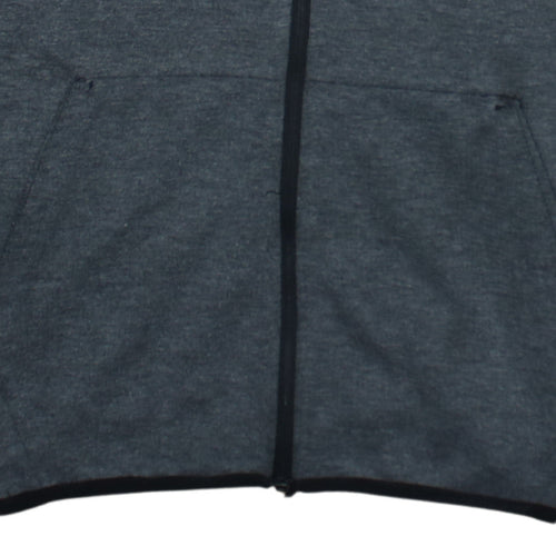 Nike Men Black Grey Full Zip Hoodie S Sportswear