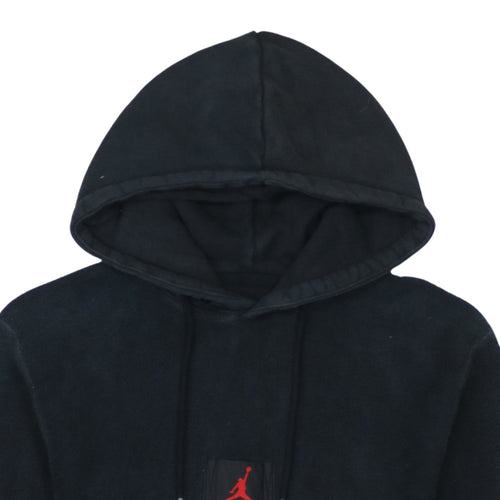 Jordan Men's Black Pullover Hoodie M Embroidered Graphic Cotton