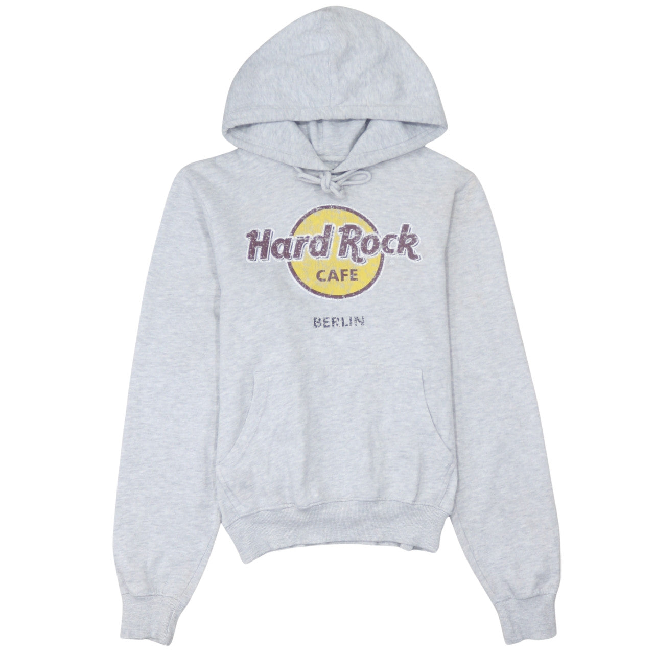 Hard Rock Cafe Berlin Grey Pullover Hoodie Unisex Small Music Logo