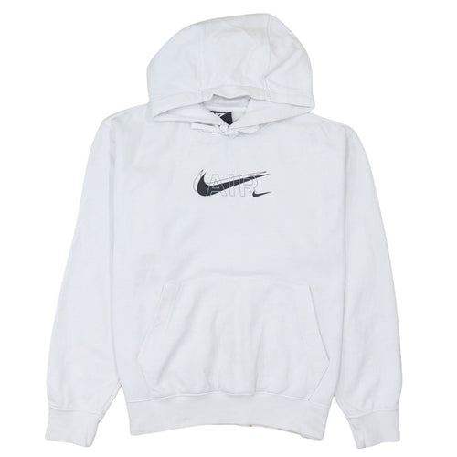 Nike Men’s White Pullover Hoodie S Logo Graphic Print Sportswear