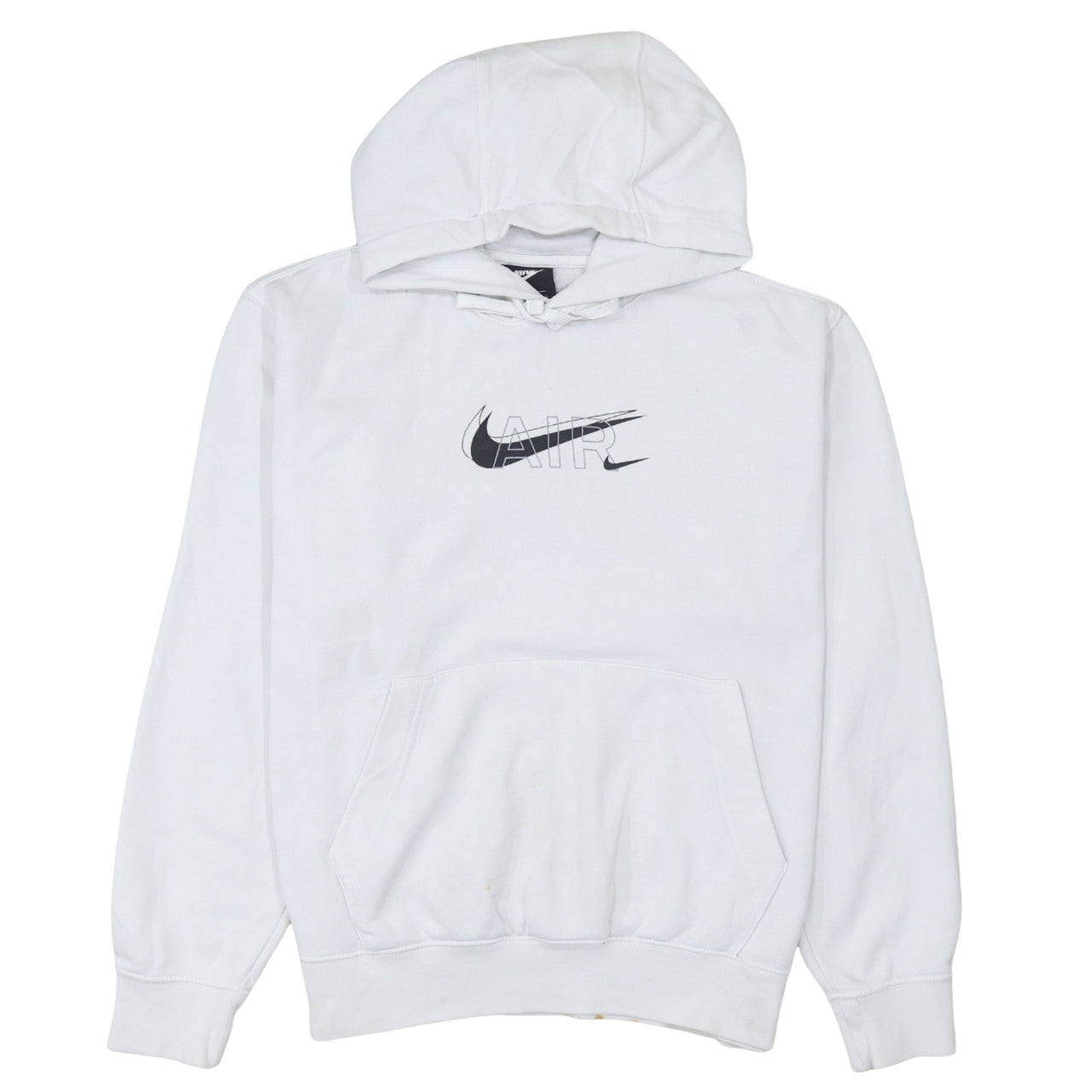 Nike Men’s White Pullover Hoodie S Logo Graphic Print Sportswear