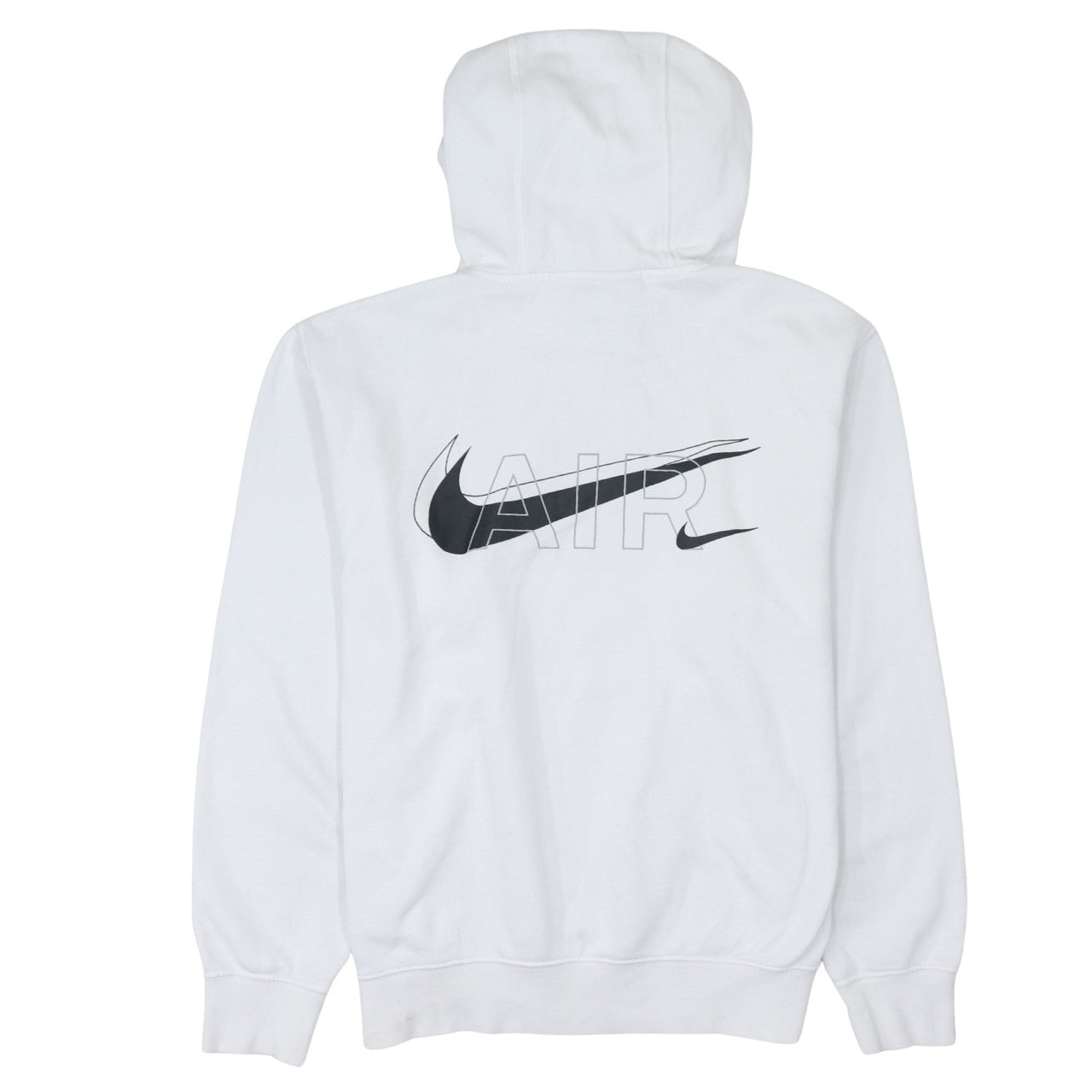 Nike Men’s White Pullover Hoodie S Logo Graphic Print Sportswear