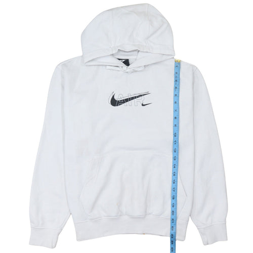 Nike Men’s White Pullover Hoodie S Logo Graphic Print Sportswear