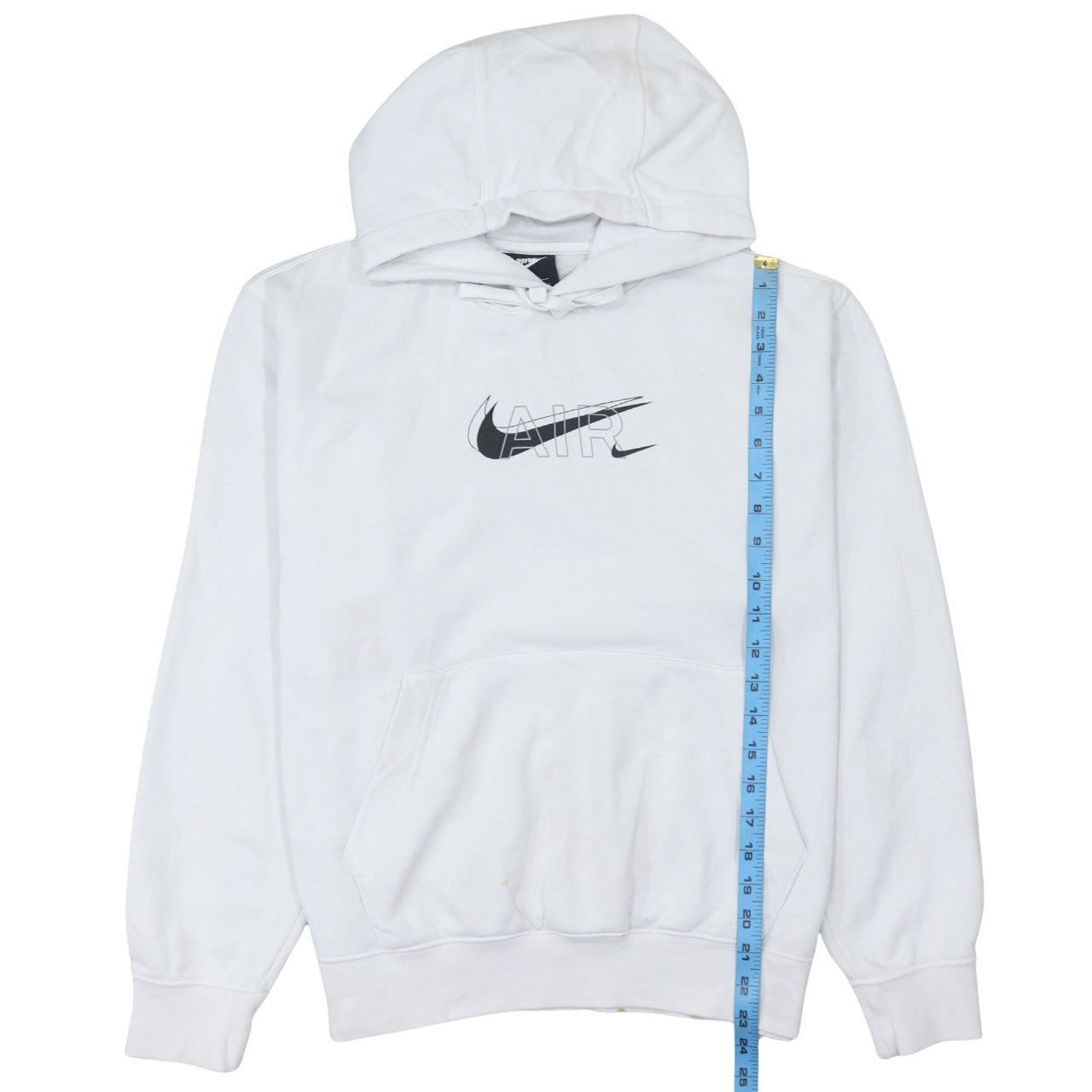 Nike Men’s White Pullover Hoodie S Logo Graphic Print Sportswear