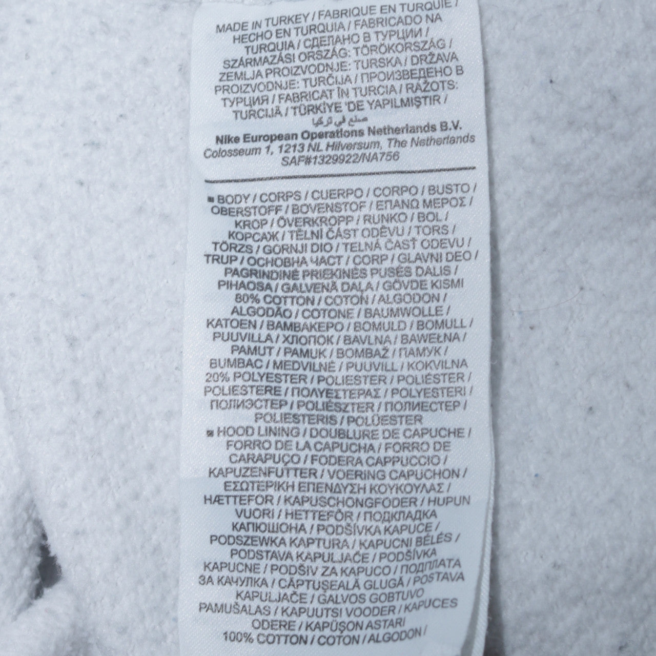 Nike Men’s White Pullover Hoodie S Logo Graphic Print Sportswear