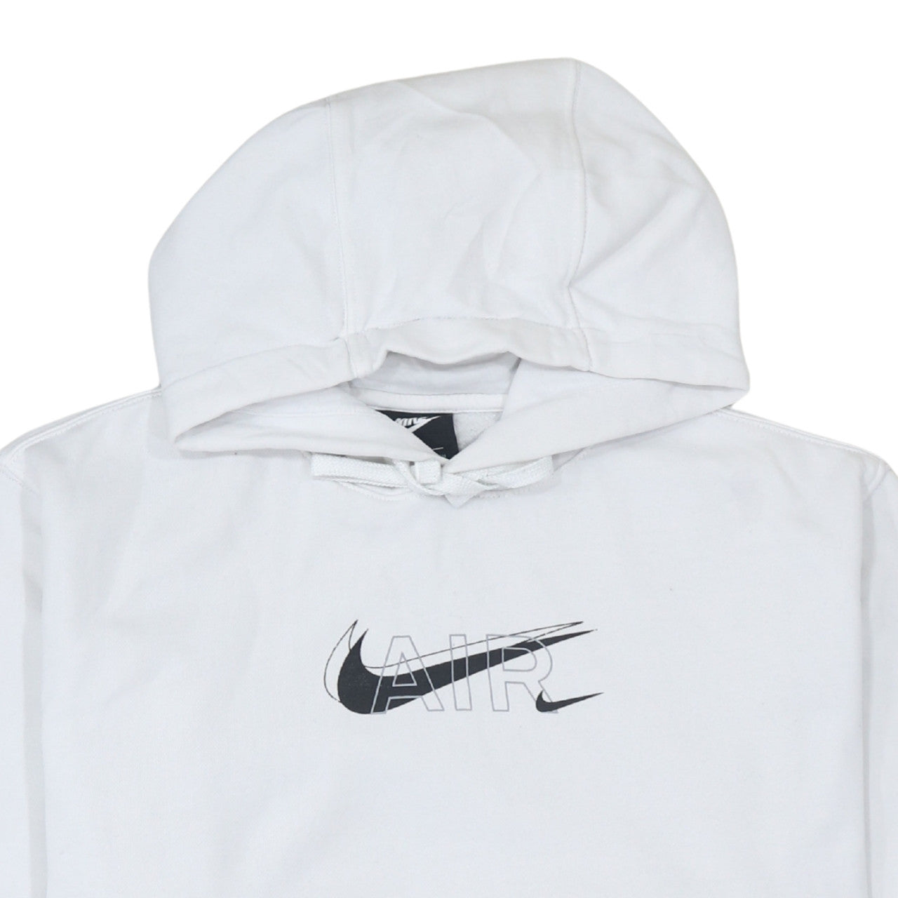 Nike Men’s White Pullover Hoodie S Logo Graphic Print Sportswear